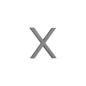 X Letter - 60mm - Brushed Gunmetal by ABI Interiors Pty Ltd, a Outdoor Accessories for sale on Style Sourcebook