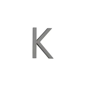 K Letter - 60mm - Brushed Gunmetal by ABI Interiors Pty Ltd, a Outdoor Accessories for sale on Style Sourcebook