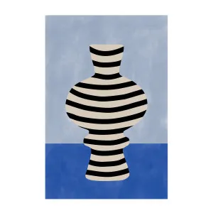 Black And White Striped Vase by Gioia Wall Art, a Prints for sale on Style Sourcebook