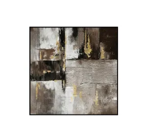Hand Painted Earthy Abstract Wall Art Canvas 100cm x 100cm by Luxe Mirrors, a Artwork & Wall Decor for sale on Style Sourcebook