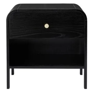 Soho Bedside Table Black - 1 Drawer by null, a Bedside Tables for sale on Style Sourcebook