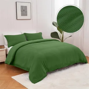 Linenova Cotton Waffle Weave Forest Quilt Cover Set by null, a Quilt Covers for sale on Style Sourcebook