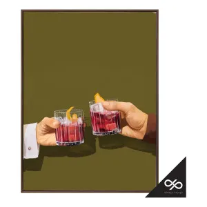 Chin Chin Box Framed Canvas in 93 x 123cm by OZ Design, a Painted Canvases for sale on Style Sourcebook