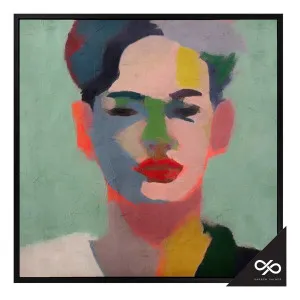 Chromatic Box Framed Canvas in 93 x 93cm by OZ Design, a Painted Canvases for sale on Style Sourcebook