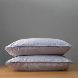 Vintage Pillowcase Pair - Charcoal Melange, Softwash Cotton by Canningvale, a Pillow Cases for sale on Style Sourcebook