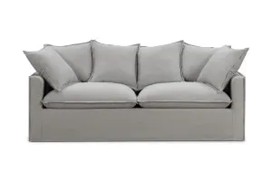 Venice Coastal 3 Seat Sofa Bed, Grey Premium Quality Linen Blend, by Lounge Lovers by Lounge Lovers, a Sofa Beds for sale on Style Sourcebook