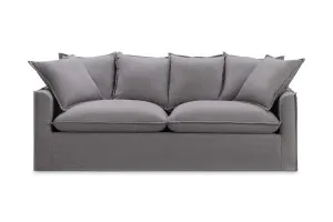 Venice Coastal 3 Seat Sofa Bed, Light Grey Premium Quality Linen Blend, by Lounge Lovers by Lounge Lovers, a Sofa Beds for sale on Style Sourcebook