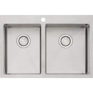 Apollo 1-3/4 Right Bowl Sink 1 Tap Hole | Made From Stainless Steel By Oliveri by Oliveri, a Kitchen Sinks for sale on Style Sourcebook