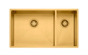 Spectra 1 & 1/2 Bowl Sink Brushed Gold | Made From Stainless Steel In Golden By Oliveri by Oliveri, a Kitchen Sinks for sale on Style Sourcebook