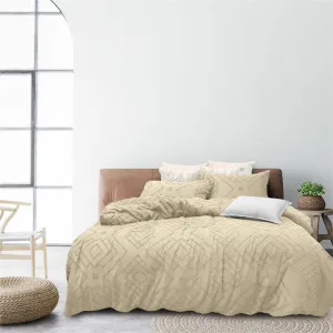 Bas Phillips Marrakesh Tufted Oatmeal Quilt Cover Set by null, a Quilt Covers for sale on Style Sourcebook