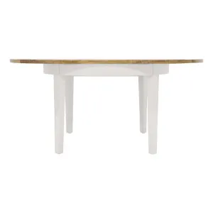 Mango Creek Round Extension Dining Table 120-170cm in White / Clear by OZ Design, a Dining Tables for sale on Style Sourcebook