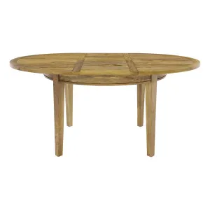 Mango Creek Round Extension Dining Table 120-170cm in Clear by OZ Design, a Dining Tables for sale on Style Sourcebook