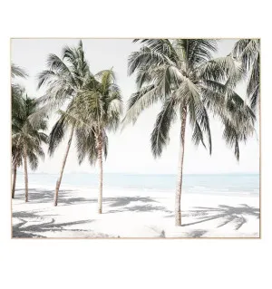 Shoreline Shade Natural Veneer Framed Canvas - 150cm x 120cm by null, a Painted Canvases for sale on Style Sourcebook