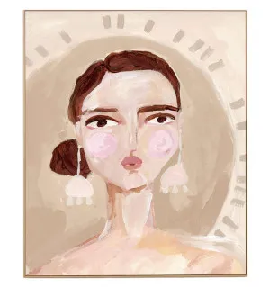 Painted Muse I Natural Veneer Framed Canvas - 100cm x 120cm by null, a Painted Canvases for sale on Style Sourcebook