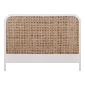 Willow Queen Bed Framehead in Mangowood White / Rattan by OZ Design, a Bed Heads for sale on Style Sourcebook