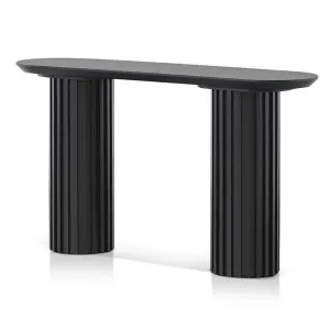 Marty 1.4m Console Table - Black Oak by Interior Secrets - AfterPay Available by Interior Secrets, a Console Table for sale on Style Sourcebook