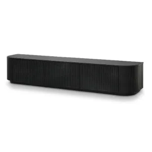 Marty 2.4m Entertainment TV Unit - Full Black Oak by Interior Secrets - AfterPay Available by Interior Secrets, a Entertainment Units & TV Stands for sale on Style Sourcebook