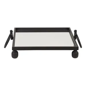 Blair Square Mirror Tray 40.5x11cm in Black by OZ Design, a Trays for sale on Style Sourcebook