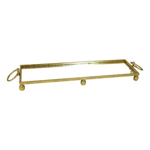 Clay Tray with Handles 94x11cm in Gold by OZ Design, a Trays for sale on Style Sourcebook