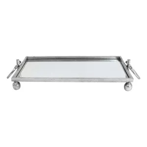 Dover Tray with Handles 57x10.5cm in Silver by OZ Design, a Trays for sale on Style Sourcebook