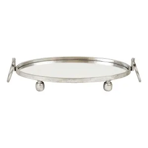 Dover Oval Mirror Tray 58.5x11cm in Silver by OZ Design, a Trays for sale on Style Sourcebook
