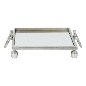 Dover Square Mirror Tray 40.5x11cm in Silver by OZ Design, a Trays for sale on Style Sourcebook