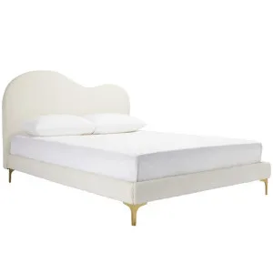 Lucia Bed Veneto Boucle Ivory by null, a Beds & Bed Frames for sale on Style Sourcebook