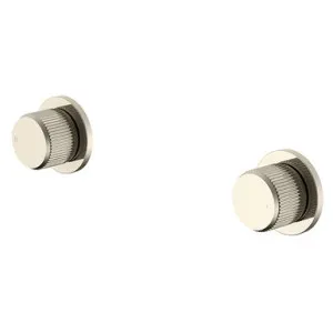 Soul Groove Wall Top Assembly Pair Brush Nickel | Made From Brass In Brushed Nickel By ADP by ADP, a Bathroom Taps & Mixers for sale on Style Sourcebook
