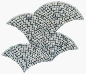 Flamenco Ming Green Tumbled Fan Mosaic Tile by Tile Republic, a Natural Stone Tiles for sale on Style Sourcebook