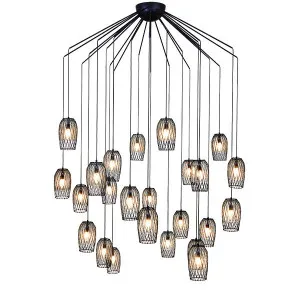 Constellation Chandelier 24 Arm Pendant Lamp- Black by Hermon Hermon Lighting, a Pendant Lighting for sale on Style Sourcebook