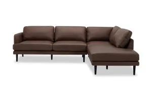 Alice Leather Right Corner Sofa, Phoenix Coffee, by Lounge Lovers by Lounge Lovers, a Sofas for sale on Style Sourcebook