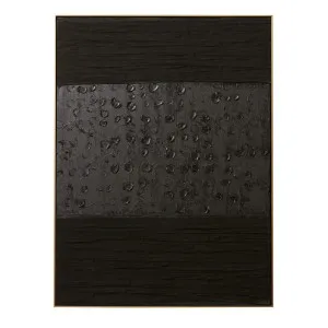 Buru Hand Painted Wall Art Black - 90cm x 120cm by null, a Artwork & Wall Decor for sale on Style Sourcebook