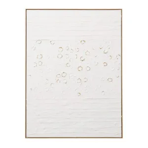Buru Hand Painted Wall Art White - 90cm x 120cm by null, a Artwork & Wall Decor for sale on Style Sourcebook