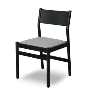 Set of 2 - Mirit Black Dining Chair - Moon Grey by Interior Secrets - AfterPay Available by Interior Secrets, a Dining Chairs for sale on Style Sourcebook