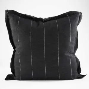 Carter Linen Cushion in Black w' White Stripe  |  Cover Only 40x60cm  |  Eadie Lifestyle by null, a Cushions, Decorative Pillows for sale on Style Sourcebook