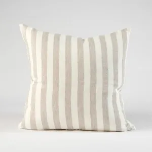 Santi Linen Outdoor Cushion in Off White/Silver Stripe  |  Cover Only 50x50cm  |  Eadie Lifestyle by null, a Cushions, Decorative Pillows for sale on Style Sourcebook