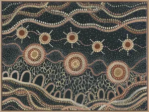 Murriyang Deep Blue Canvas Art Print by Urban Road, a Aboriginal Art for sale on Style Sourcebook