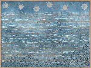 Wubunginya Blue Canvas Art Print by Urban Road, a Aboriginal Art for sale on Style Sourcebook