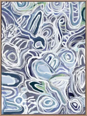 Message Sticks Blue Canvas Art Print by Urban Road, a Aboriginal Art for sale on Style Sourcebook