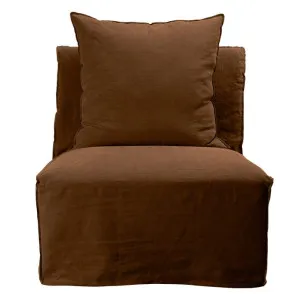 Como Linen Armless Slipper Chair Cocoa - 1 Seater by null, a Chairs for sale on Style Sourcebook