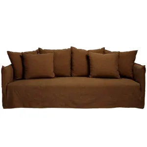Como Linen Sofa Cocoa - 3 Seater by null, a Sofas for sale on Style Sourcebook