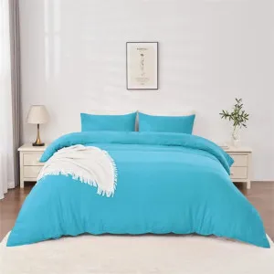 Linenova Pre-Washed Turquoise Quilt Cover Set by null, a Quilt Covers for sale on Style Sourcebook