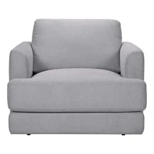 Temple Wide Armchair in Belfast Grey by OZ Design, a Chairs for sale on Style Sourcebook