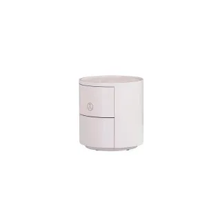 Nithya Bedside Table - Warm Grey by Interior Secrets - AfterPay Available by Interior Secrets, a Bedside Tables for sale on Style Sourcebook