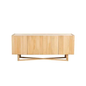 Milo Flute Mango Wood & Marble Top Buffet by null, a Sideboards, Buffets & Trolleys for sale on Style Sourcebook