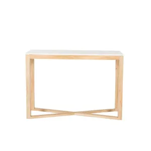 Milo Flute Mango Wood & Marble Top Console Table by null, a Console Table for sale on Style Sourcebook