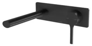 Vivid Slimline Oval Switchmix Wall Basin/Bath Mixer Set 175mm In Matte Black By Phoenix by PHOENIX, a Bathroom Taps & Mixers for sale on Style Sourcebook