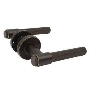 Aged Brass Knurled Privacy Door Handle - Rosedale by Manovella, a Door Hardware for sale on Style Sourcebook