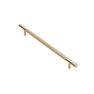 Brushed Brass Knurled Drawer Pull - Charmian Large (280mm overall) by Manovella, a Cabinet Hardware for sale on Style Sourcebook