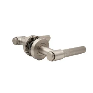 Brushed Nickel Knurled Passage Door Handle - Rosedale by Manovella, a Door Hardware for sale on Style Sourcebook